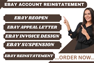 reinstate suspended ebay account and remove mc011, mc113 and mc999 suspension