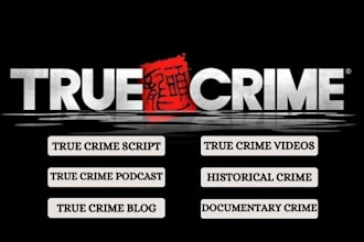 write true crime script true crime youtube script true crime blog podcast script