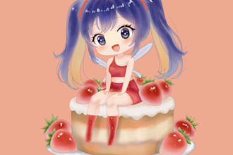 draw beautiful chibi art of ocs, fanart, vtubers, idols, pngtubers