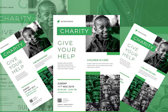 design non profit  ngo flyer charity 501c3 crowdfunding fundraising flyer poster