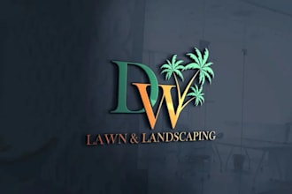 design lawn care, landscaping, and gardening company logo