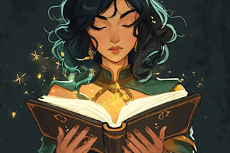 create simple stylized concept art of your rpg character