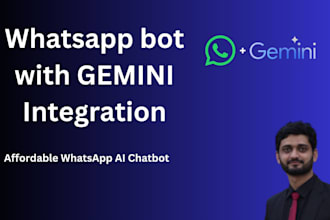 create whatsapp chatbot via wasenderapi or whatsapp bot api with gemini