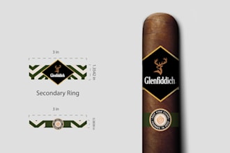 do a cigar label, cigar logo, cigar band and cigar box design