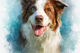 draw your pet portrait into cute disney style