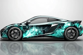 draw professional vehicle wrap design for any vehicle