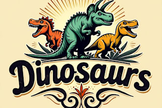 design high quality dinosaurs vintage logo with unlimited revision