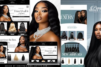 design hair extension shopify store hair extension website hair shopify store