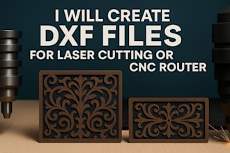 create dxf files for cnc router, laser, or plasma machine