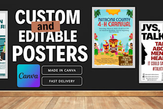 design a professionally crafted poster in canva