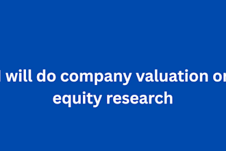 do company valuation or equity research