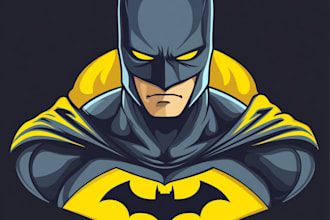 create awesome superhero mascot character and superhero