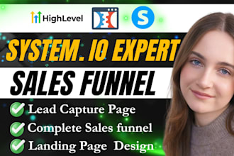 create a high converting sales funnel and landing page in systeme io