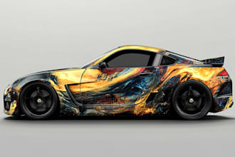 draw car wrap design,vehicle decals or sticker wraps design