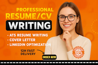 provide professional resume, CV, cover letter writing and linkedin services