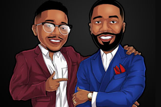 draw a unique caricature cartoon and mascot human portrait from photos