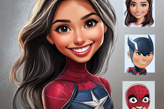 create superhero caricature for you