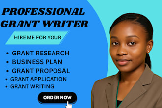 write grant proposals, research grants, rfps, applications and business plans