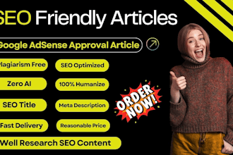 write 30 high quality, SEO optimized articles for fast google adsense approval
