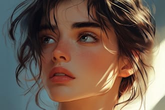 draw you in soft anime art style