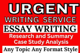 do essay writing, case study analysis, research and summary, report paper, apa