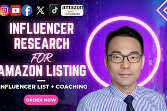 research and find influencers to promote your amazon listing