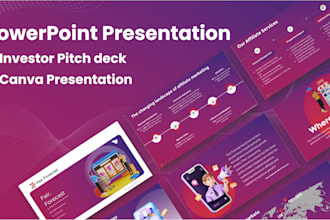 create powerpoint, canva presentation and pitch deck