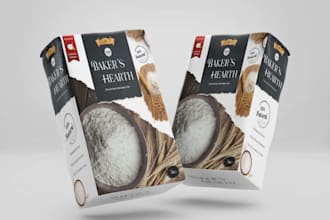 do custom realistic packaging design with dieline