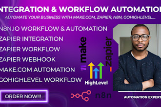 setup n8n automation workflow make com zapier workflow n8n ai API integration