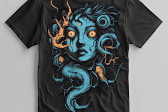 make vintage retro tshirt design for you
