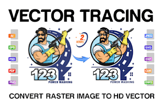 redraw logo to vector, convert image to vector, vectorize image, vector tracing