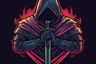 make a fantasy game logo and branding