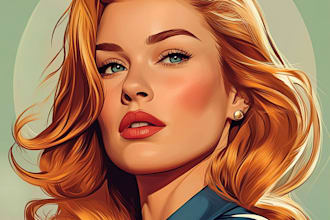 turn your portrait into a comic superhero caricature art