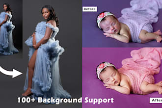 do newborn, maternity, and family photo retouching