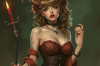 design fantasy and horror pin up girls