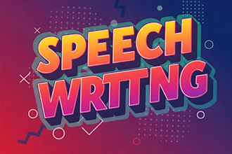 write you a professional outstanding speech