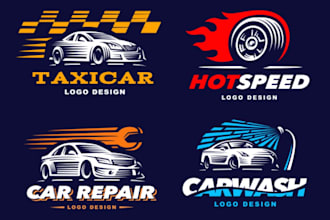 design vintage car and automotive logo