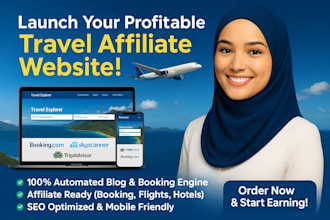 build automated travel affiliate website for passive income
