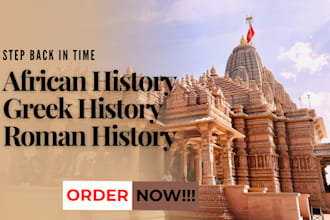 research and write on african, eastern world, ancient roman and greek history