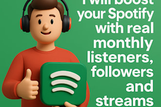 boost your spotify with real monthly listeners, followers, and streams