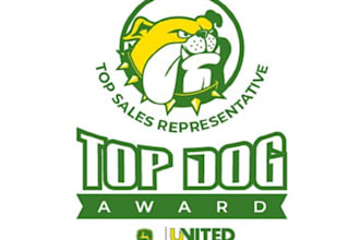 make classic company award top dog logo for top salesperson