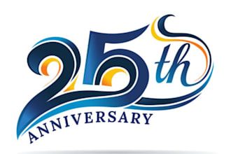 draw excellent event and anniversary logo