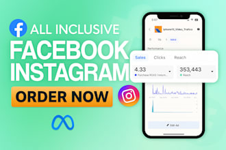 set up facebook instagram ads campaign marketing, meta social media posts design