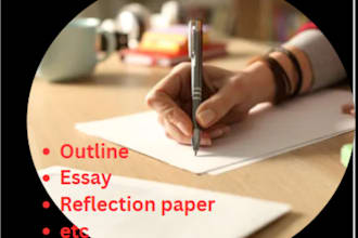 write urgent argumentative essay, assigned reflection paper, outline and draft