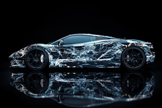 create unique design car wrap design, racing car wrap