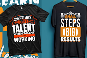 do typography t shirt design for pod and minimalist brands