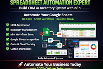 spreadsheet automation build CRM or inventory management n8n spreadsheet