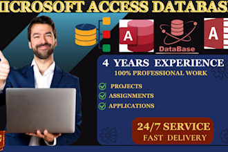 develop ms access database assignments and projects