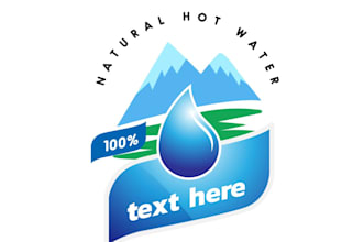make a professional water bottle logo design