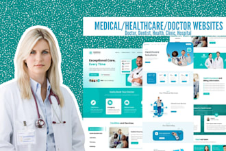 design healthcare website, medical or dental website with appointment booking